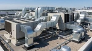 Commercial HVAC system installation
